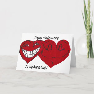 HAPPY MOTHERS DAY EHEFRAU Witke Card Karte