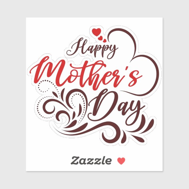 Happy Mother's Day Elegant Design-23331 Aufkleber (Blatt)