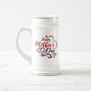 Happy Mother's Day Elegant Design-23331 Bierglas
