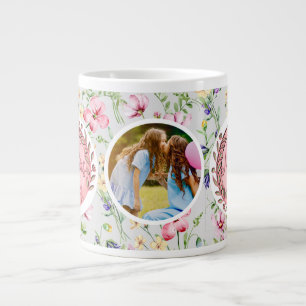 Happy Mother's Day Elegant Modernes Foto Jumbo-Tasse