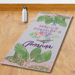 Happy Mother's day Floral & Birds Yogamatte