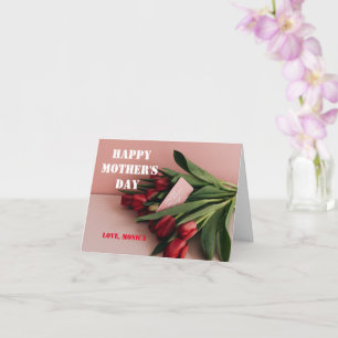 Happy Mother's Day Floral Tulips Mama Moderne Nied Karte