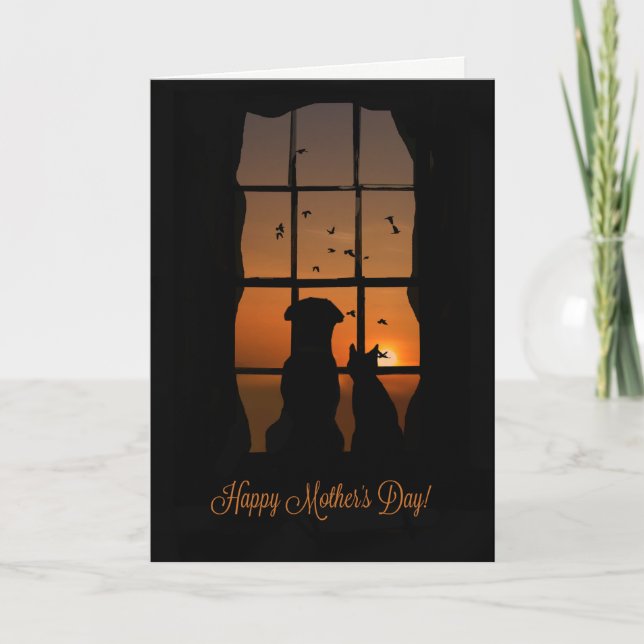 Happy Mother's Day from Dog and Cat Karte (Vorderseite)