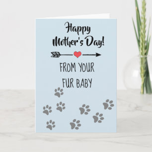Happy Mother's day from Dog Cat Pet Fur Baby Karte