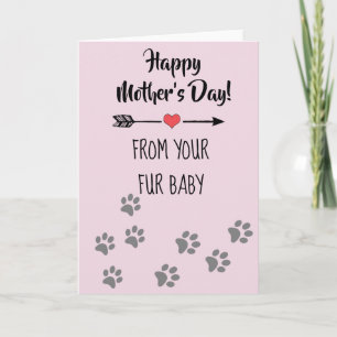 Happy Mother's day from Dog Cat Pet Fur Baby Karte