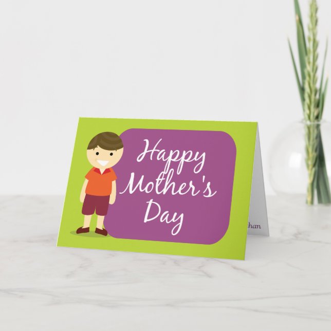 Happy Mother's Day from your son Karte (Vorderseite)