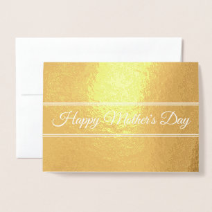 Happy Mother's Day Gold Elegantes Skript Folienkarte