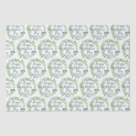 Happy Mother's Day Greenery Foliage Wreath Seidenpapier
