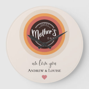 Happy Mother's Day Große Wanduhr