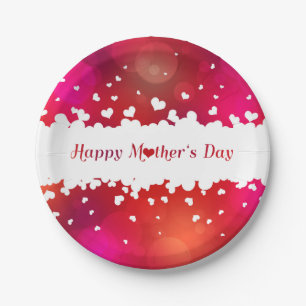 Happy Mother's Day Hearts Pappteller