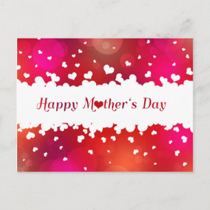 Happy Mother's Day Hearts Postkarte