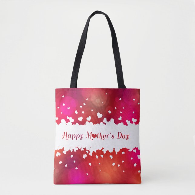 Happy Mother's Day Hearts Tasche (Vorderseite)