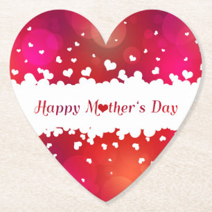 Happy Mother's Day Hearts Untersetzer