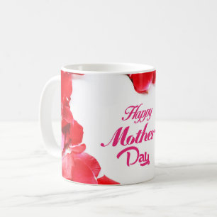Happy Mother's Day - Herz geformt Rose Petals Kaffeetasse
