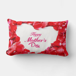 Happy Mother's Day - Herz geformt Rose Petals Lendenkissen