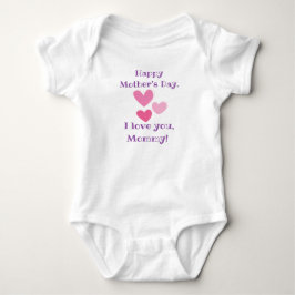 Happy mother's day- i love you mommy  baby strampler