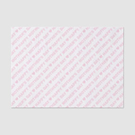 Happy Mother's Day Light Pink on White Seidenpapier