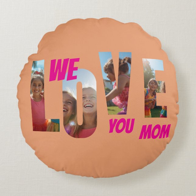 Happy Mother's Day Love Rundes Kissen (Vorderseite)