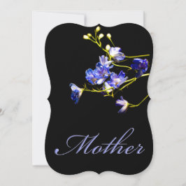 Happy Mother's Day Mama Blue Blumen Flat Card