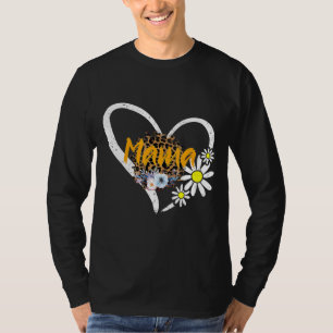Happy Mother's Day Mama Herz Daisy Blume Regenboge T-Shirt