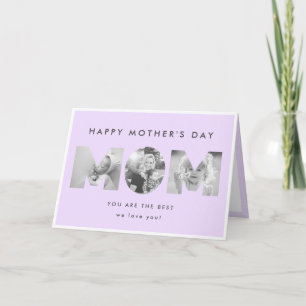 Happy Mother's Day Minimalist Modern Mom Foto Karte