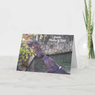 Happy Mothers Day mit Hippos Karte