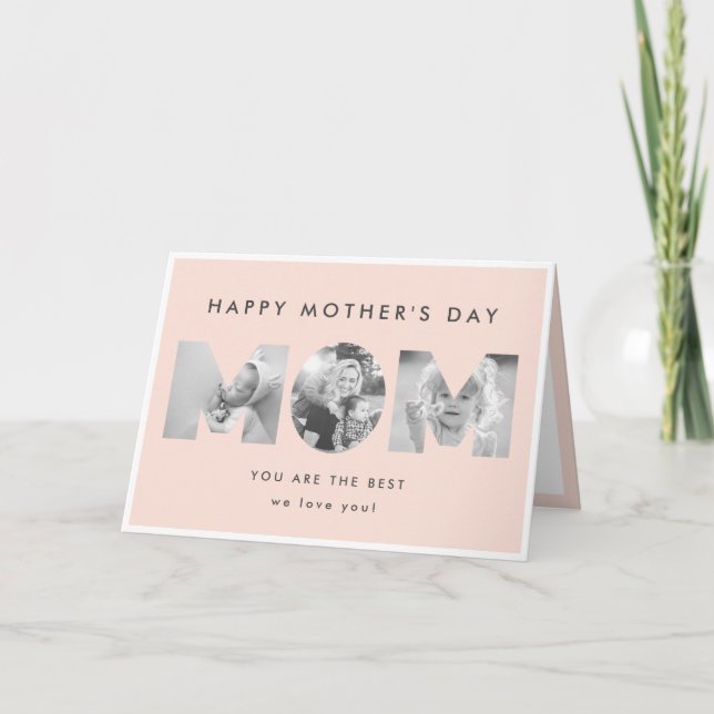 Happy Mother's Day Modernes, Minimalistisches Foto Karte (Vorderseite)