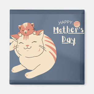 Happy Mother's Day Niedlich Cat and Kitten Magnet