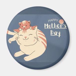 Happy Mother's Day Niedlich Cat and Kitten Magnet