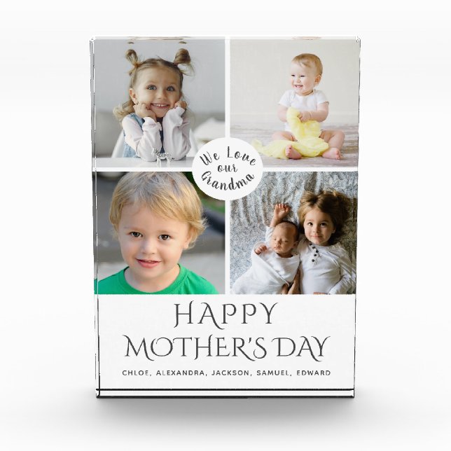 Happy Mother's Day Oma Foto Collage (Vorderseite)