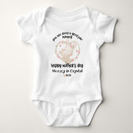 Happy Mother's Day Outfit mit Niedlichen Bunnies Baby Strampler