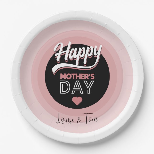 Happy Mother's Day Pappteller (Vorderseite)