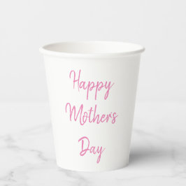 Happy Mother's Day Party 2024 Pink Script Custom Pappbecher
