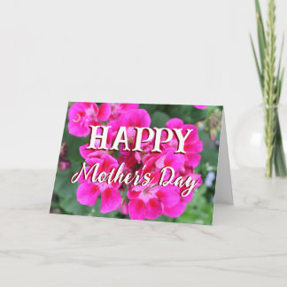 Happy Mother's Day Pink Blume Foto Karte