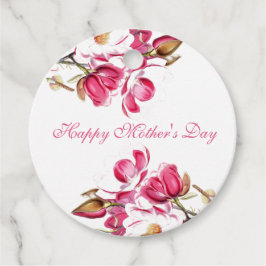 Happy Mother's Day Pink Floral Drehbuch Geschenkanhänger