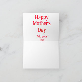 Happy mother's day red add text simple minimal mom dankeskarte