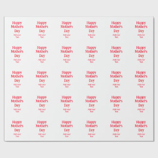 Happy mother's day red add text simple minimal mom geschenkpapier