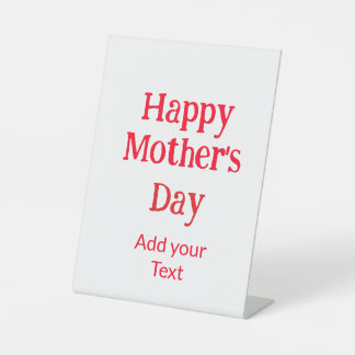Happy mother's day red add text simple minimal mom sockelschild