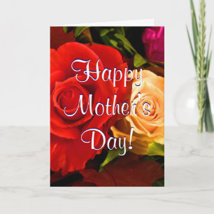 Happy Mother's Day Red Yellow Roses II Karte