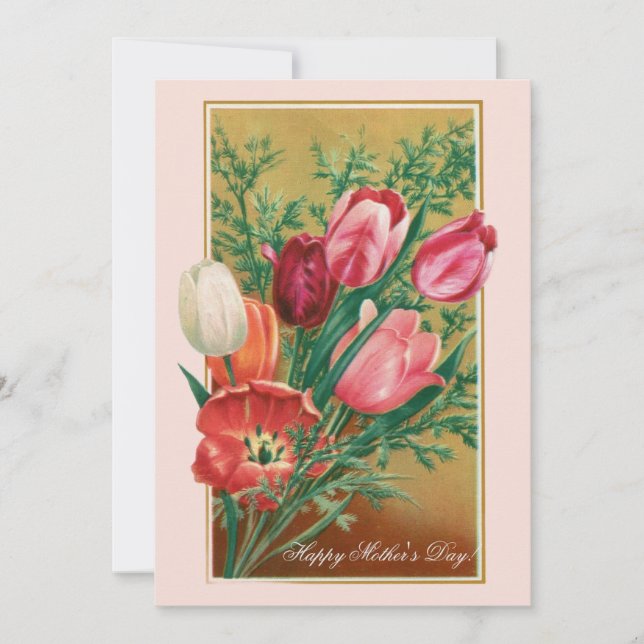 Happy Mother's Day!  Retro Congratulations card Einladung (Vorderseite)