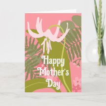 Happy Mother's Day rosa Blütenkarte