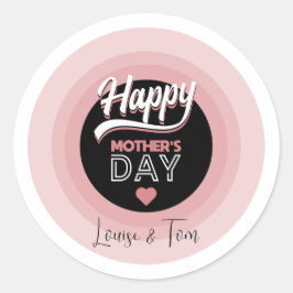 Happy Mother's Day Runder Aufkleber
