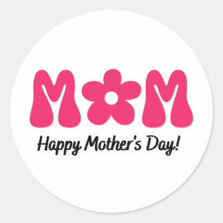 happy mother's day runder aufkleber