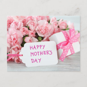 Happy Mother's Day Schöne Pink Blume Postkarte