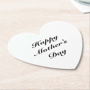 Happy Mother's Day Schwarz-weiße Drehbuch elegant Untersetzer
