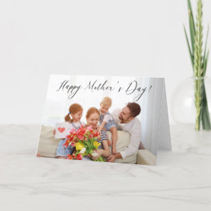 Happy Mother's Day Script Typografy Foto Holiday Feiertagskarte
