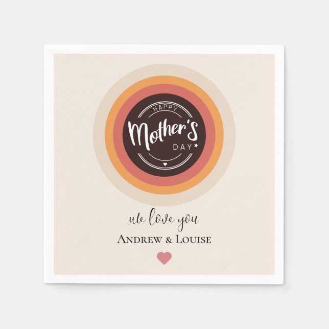 Happy Mother's Day Serviette (Vorderseite)