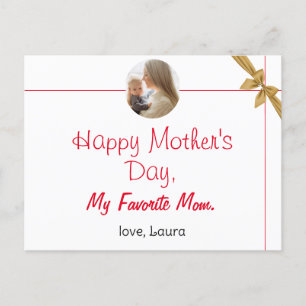 Happy Mother's Day simple sweet Mom & baby Foto Feiertagspostkarte