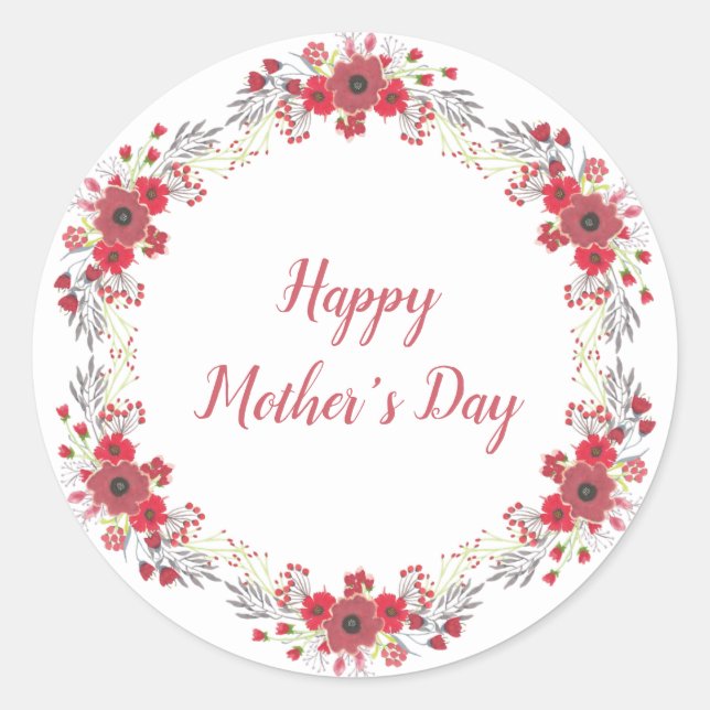 Happy Mother's Day Sticker (Vorderseite)