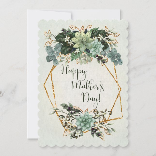 Happy Mother's Day Succulent Swag Bio Rahmen (Vorderseite)